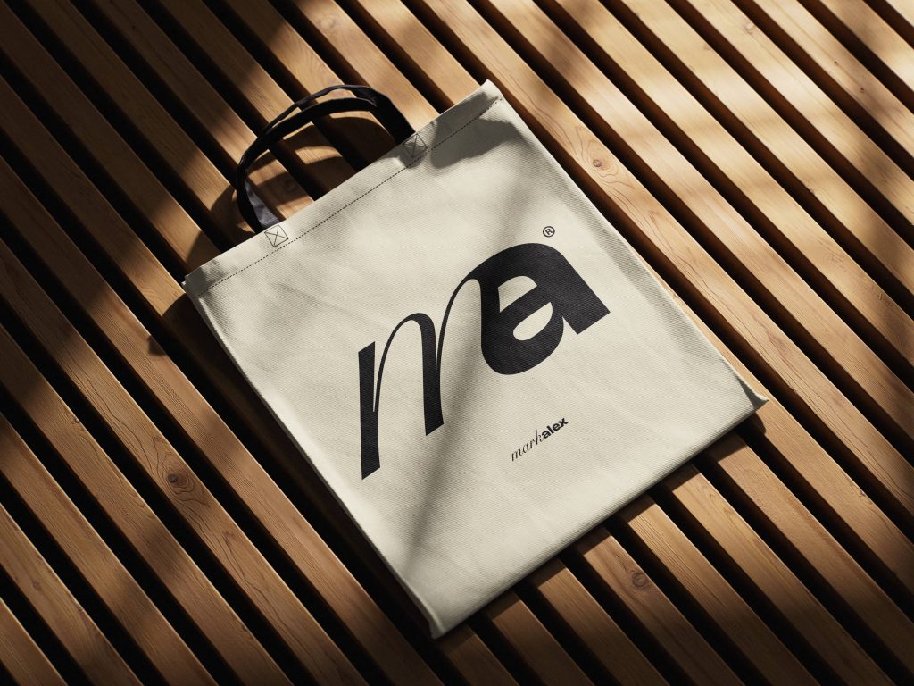 Handlenett med Mark & Alex-logoen