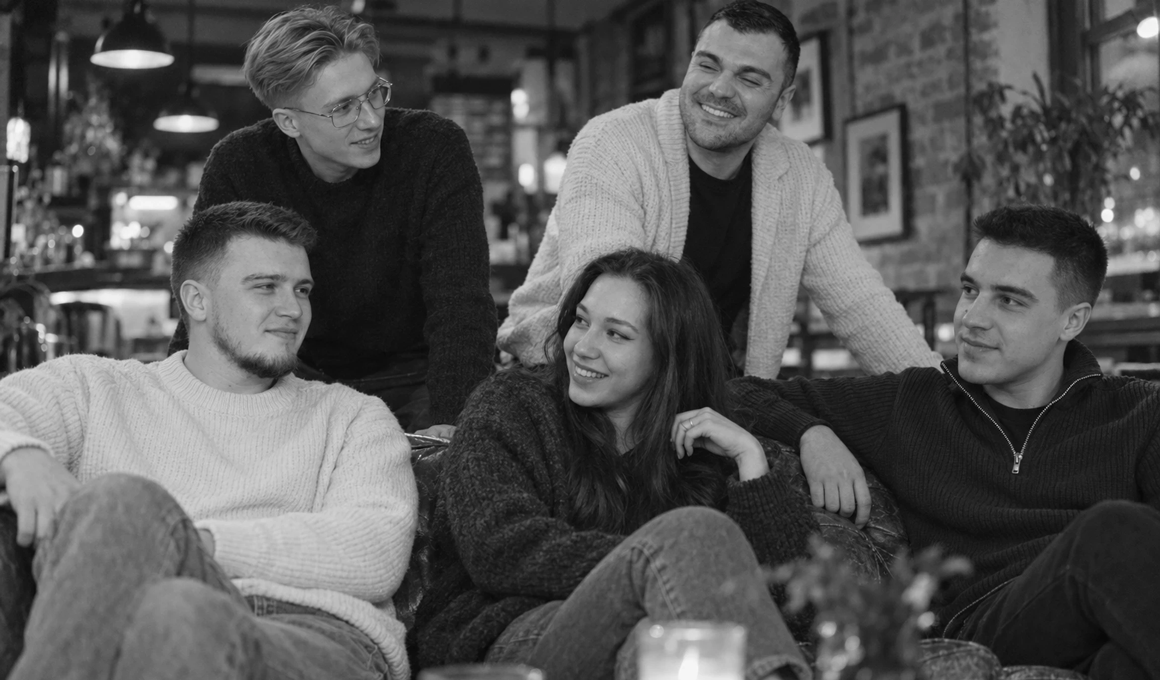 Teamet på en kafé