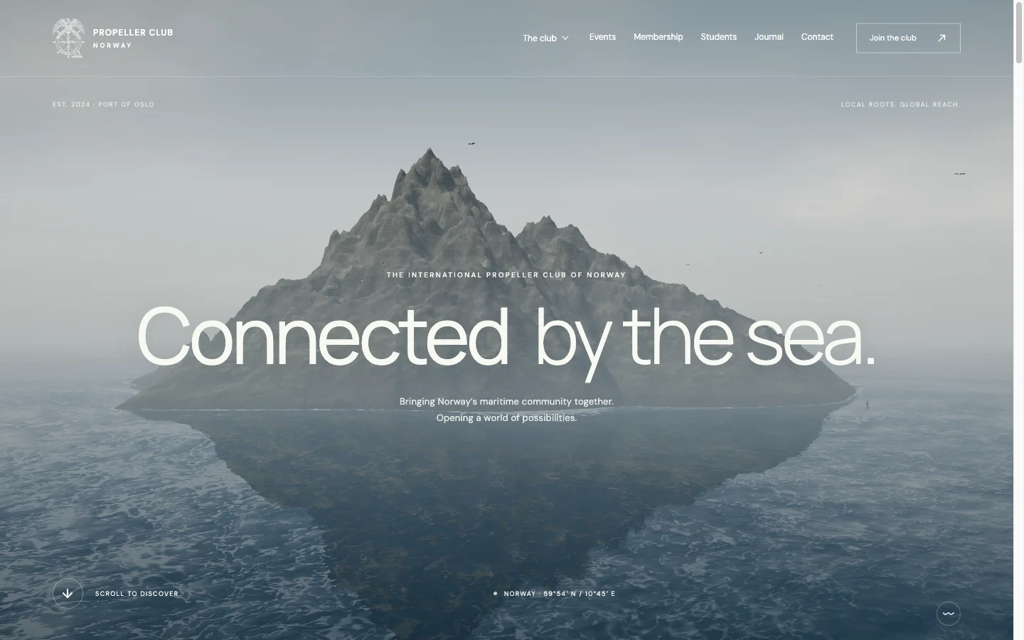 Propeller Club Norway — Connected by the sea — i 3D.