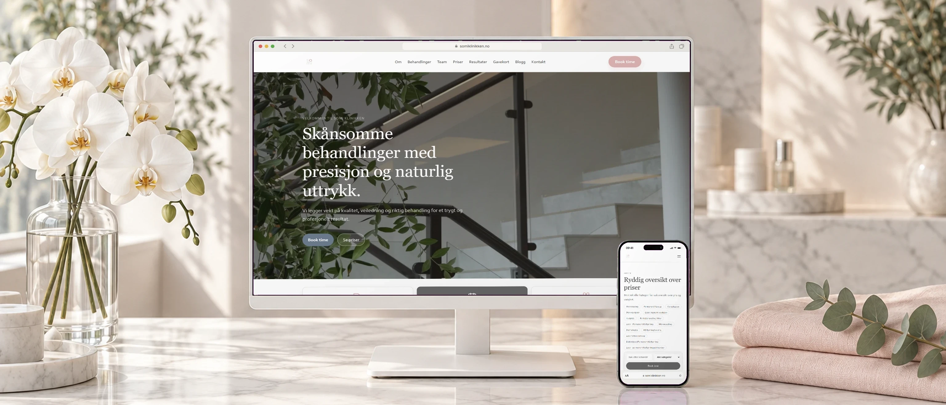 Somi Klinikken — Confidence, calm and strength — translated into a digital identity.